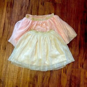 Light pink and gold skirts